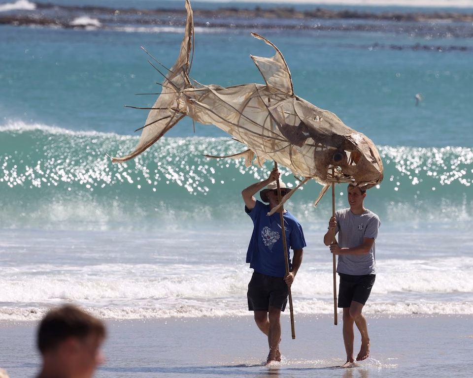 Chip Snaddon’s Clanwilliam Sandfish Sculptures at Kommetjie Festival 2024 - Cobus Swart